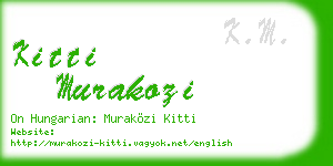 kitti murakozi business card